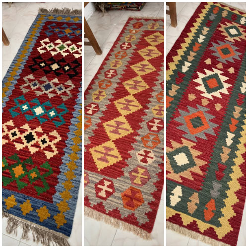 گلیم دورو ایرانی سنتی برای راهرو و اتاق پذیرایی