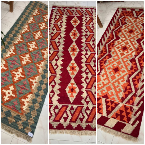 گلیم دورو دستباف عشایری با رنگ طبیعی