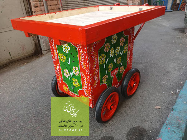 چرخ طوافی یلدایی ابعاد 70 در 110 نقاشی دستی گل دار رشت