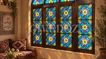 پنجره چوبی دست‌ساز مناسب هتل و کافه