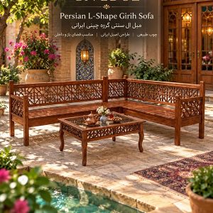 مبل سنتی ال شکل برای کافه و رستوران