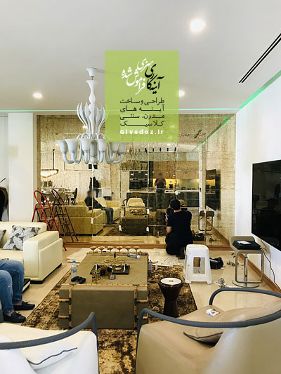آینه کاری با رنگ آنتیک