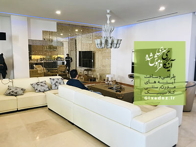 آینه کاری مدل مربع بزرگ