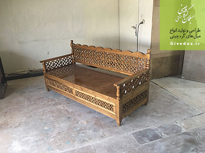 خرید تخت کشودار دو نفره گره چینی