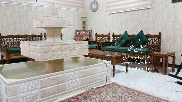 ابعاد مبل سنتی گره چینی