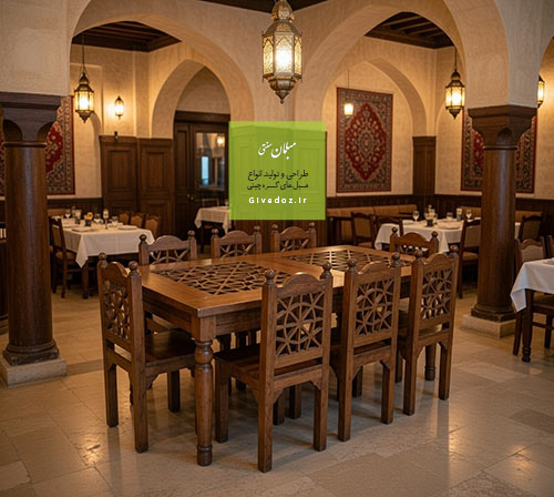 میز غذا خوری 8 نفره سنتی