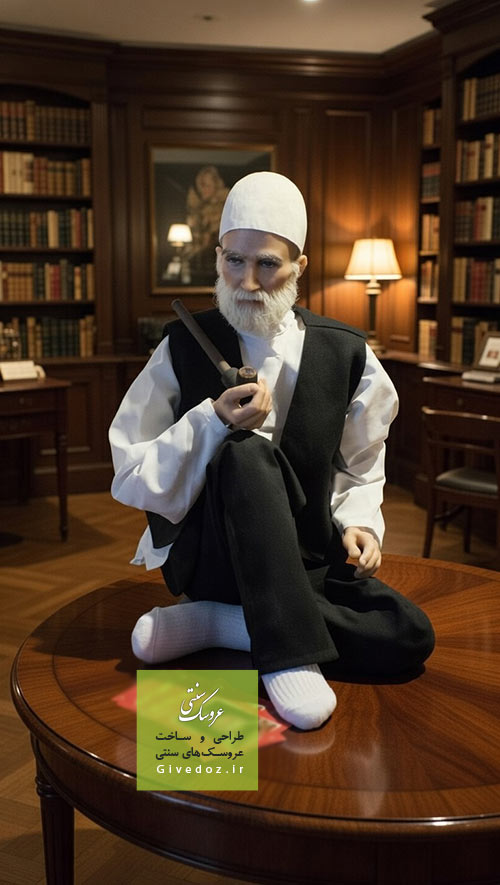 مجسمه نوستالژیک پدربزرگ مادربزرگ دست ساز ایرانی ارسال رایگان