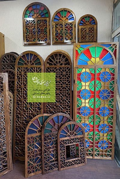 در و پنجرههای چوبی گرهچینی مقاوم و زیبا