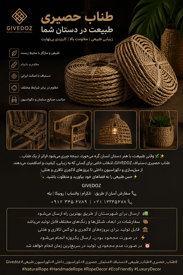 طناب حصیری دستباف